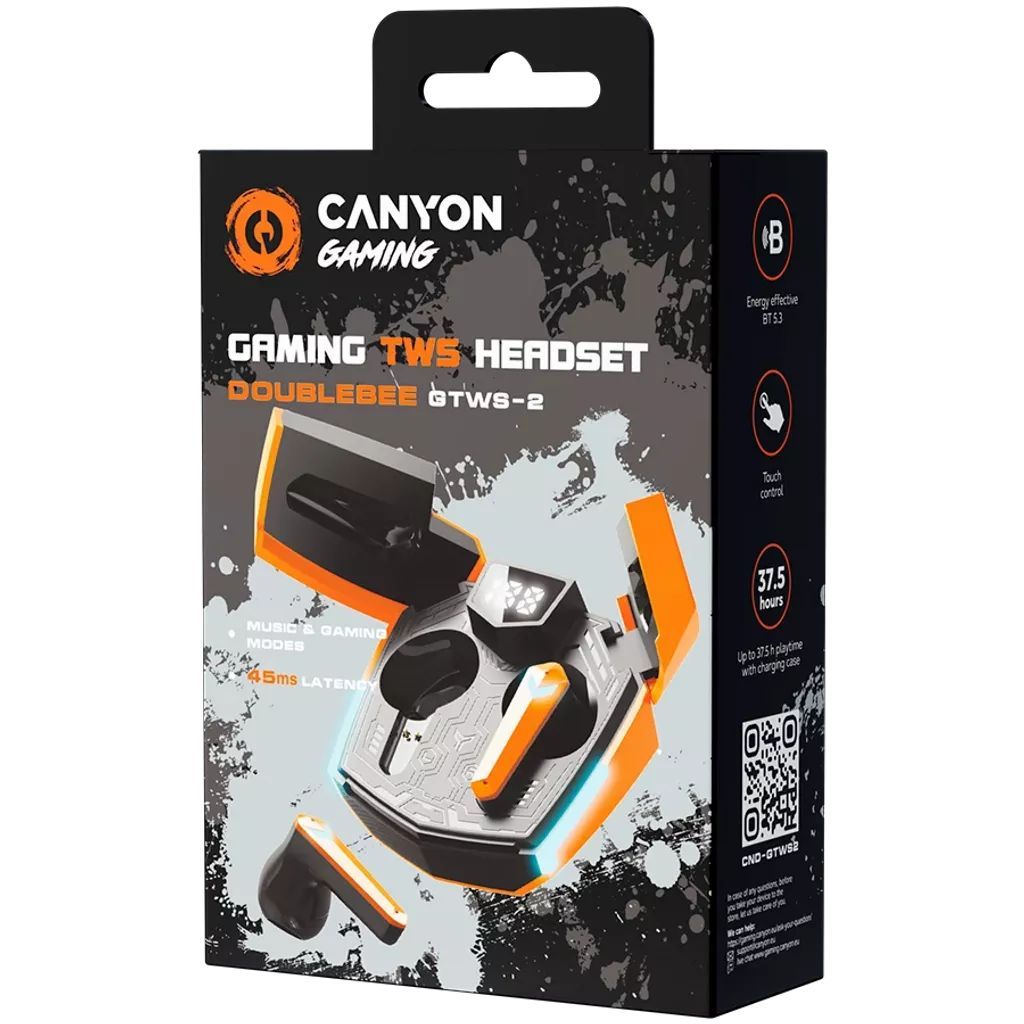 Canyon CND-GTWS2B DoubleBee Gaming Headset Orange