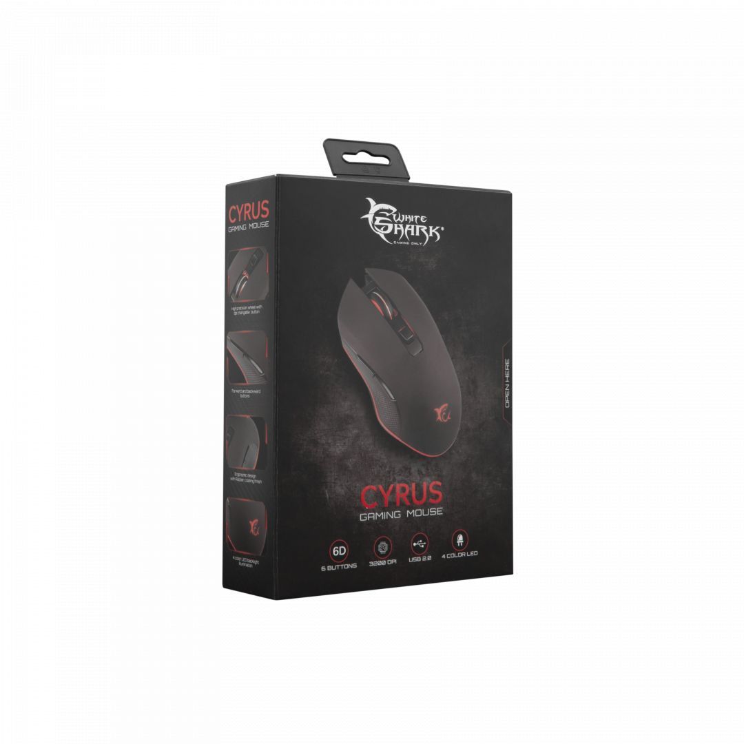 White Shark GM-3001 Cyrus Gaming mouse Black