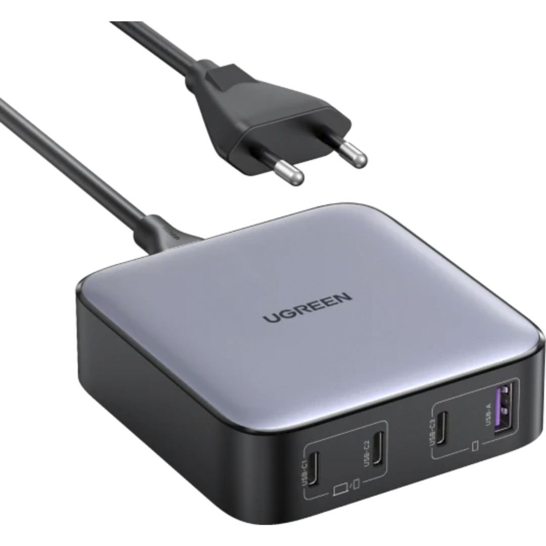 UGREEN Nexode 1*USB-A + 3*USB-C 100W Desktop Fast Charger Grey