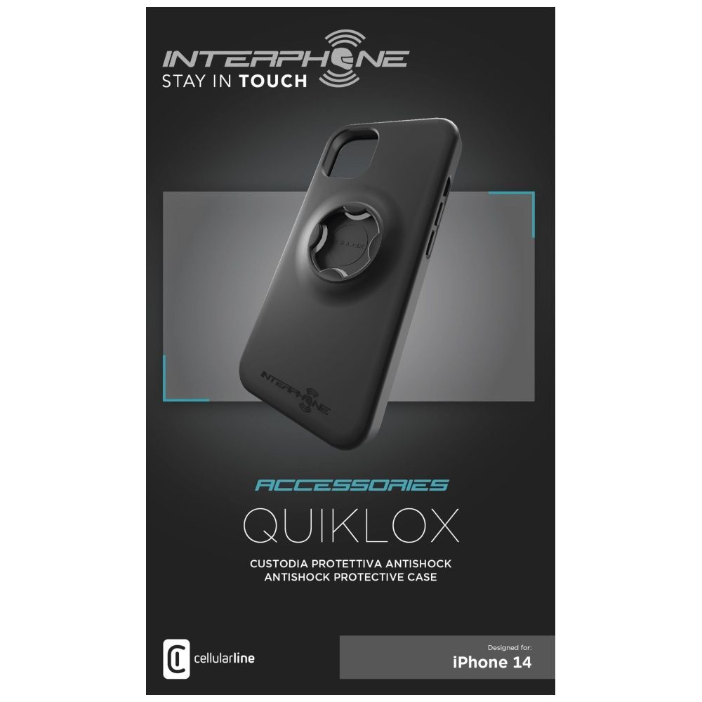 FIXED Protective cover Interphone QUIKLOX for Apple iPhone 14, black
