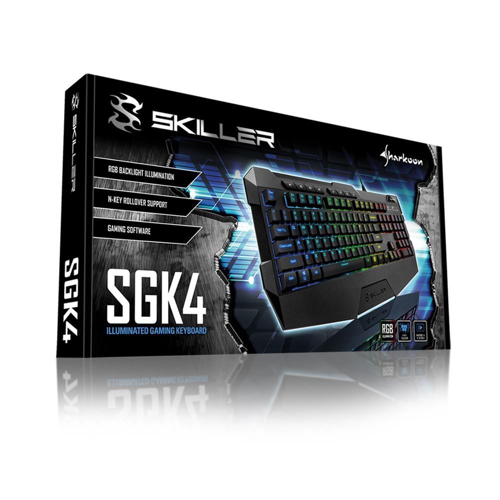 Sharkoon Skiller SGK4 RGB Gaming Keyboard Black US