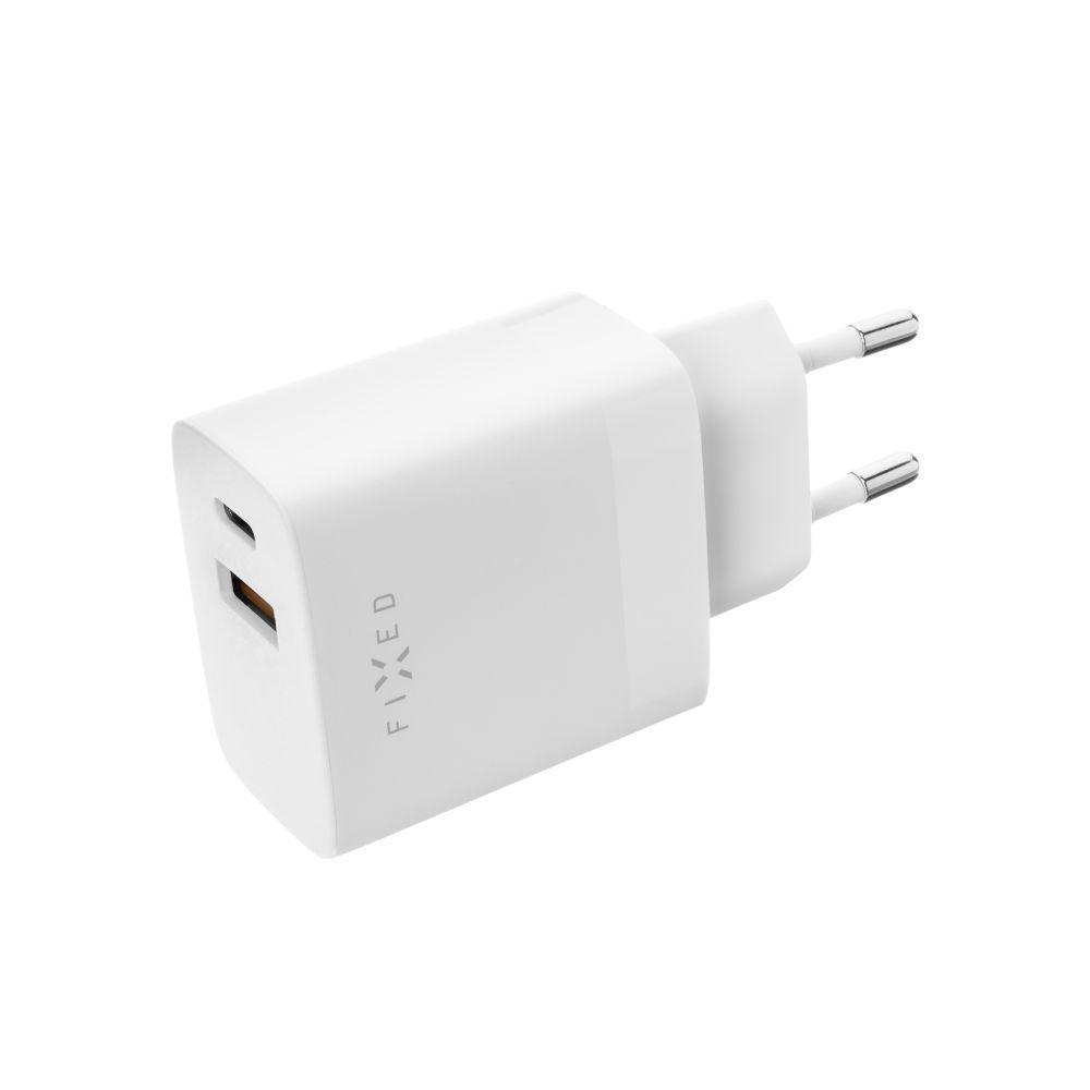 FIXED USB-C/USB Travel Charger 20W, white