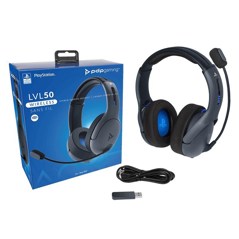 PDP LVL50 Wireless Headset for PlayStation 4/5 Grey