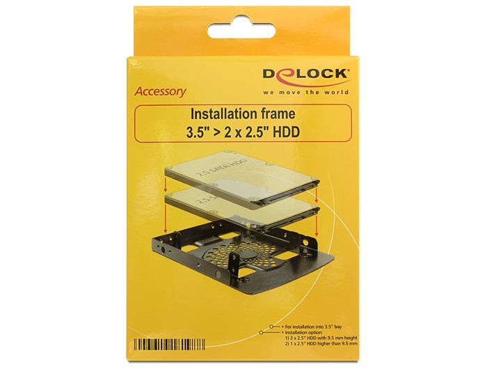 DeLock Installation frame 3,5″ > 2 x 2,5″ HDD