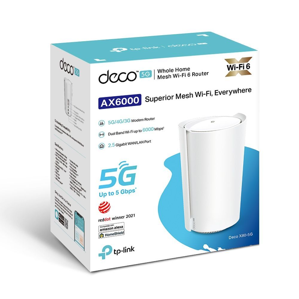 TP-Link Deco X80-5G Whole Home Wi-Fi 6 Gateway (1-pack)