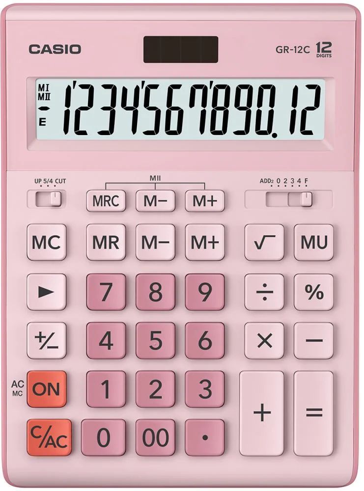 Casio GR-12C-PK Asztali számológép Pink