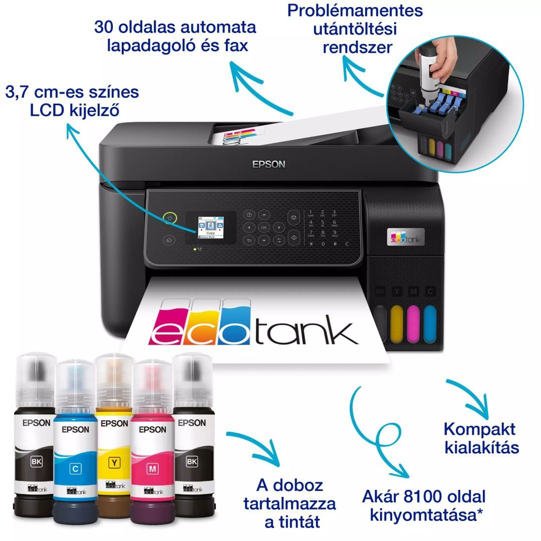 Epson EcoTank L5310 Wireless Tintasugaras Nyomtató/Másoló/Scanner/Fax
