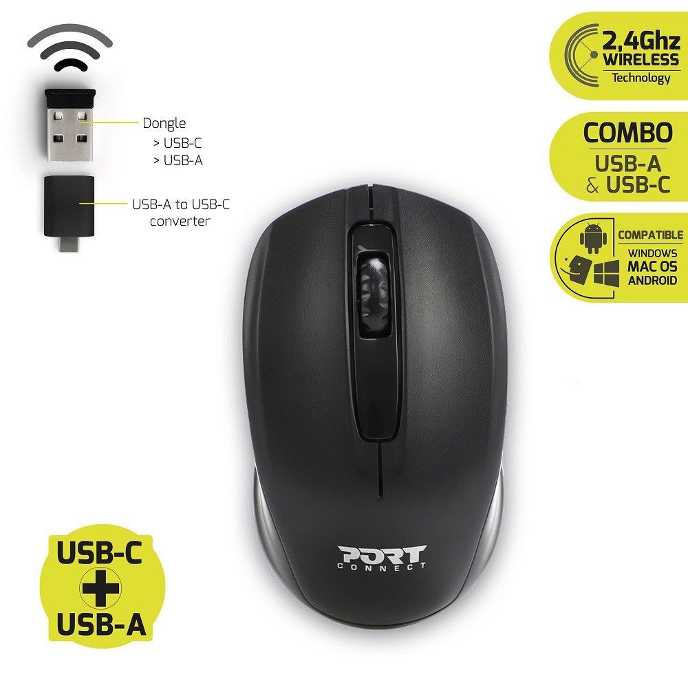 Port Designs Wireless PC & Mouse Bag 17,3" Black