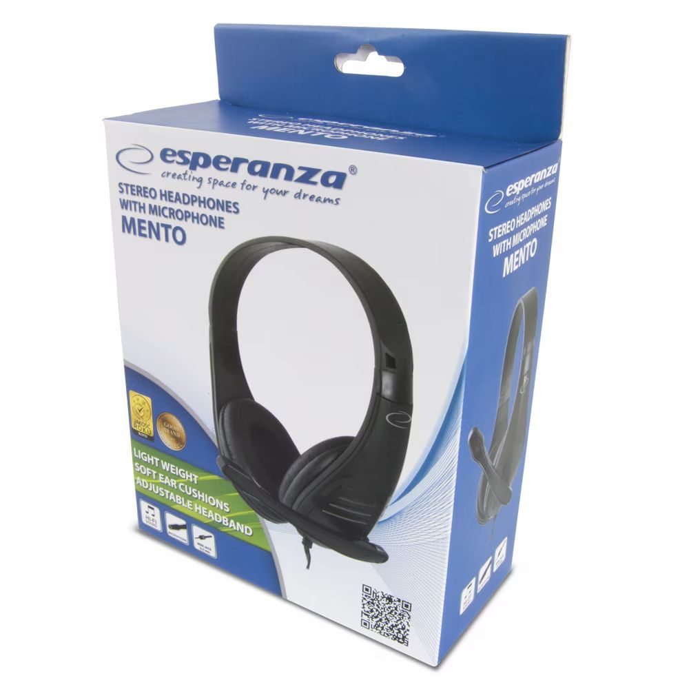 Esperanza EH209K Mento Stereo Headphones Black