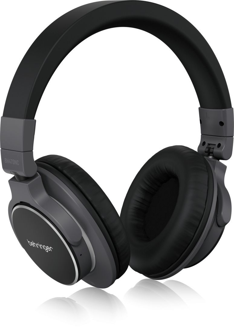 Behringer BH470NC Premium High-Fidelity Headphones with Bluetooth Connectivity and Active Noise Cancelling Black/Grey