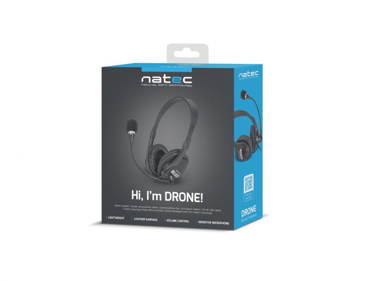 natec Drone headset Black