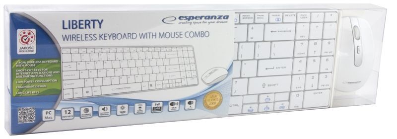 Esperanza Liberty Wireless Keyboard White US