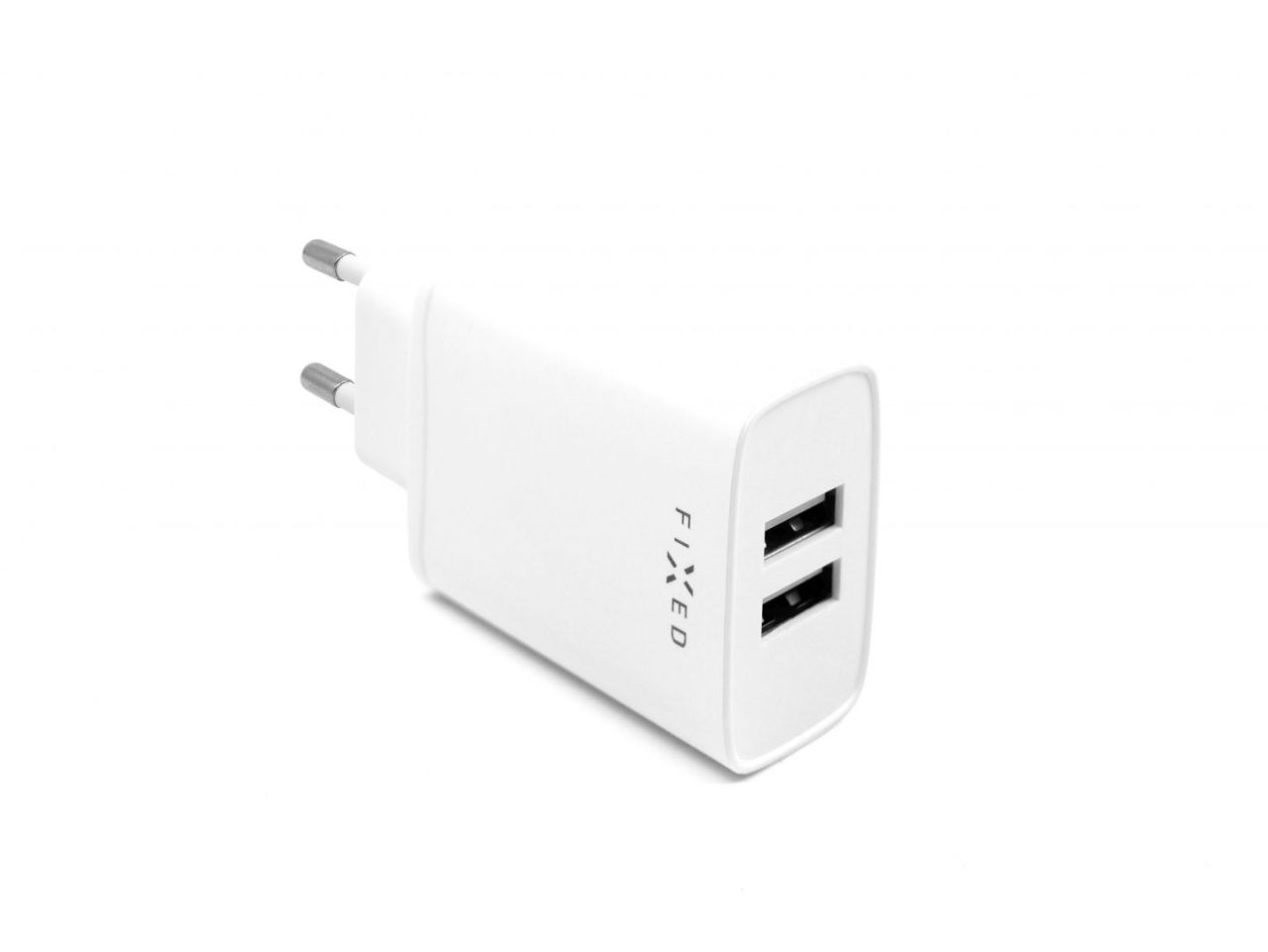 FIXED S mains charger with 2xUSB output, 15W Smart Rapid Charge Fehér