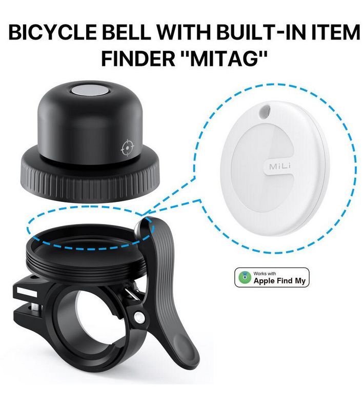 ultron Mibell Bicycle Bell incl. Apple Certified tag Black