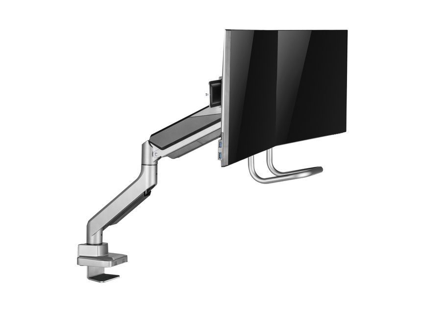 EQuip 17"-32" Dual Monitor Desk Mount Bracket Black