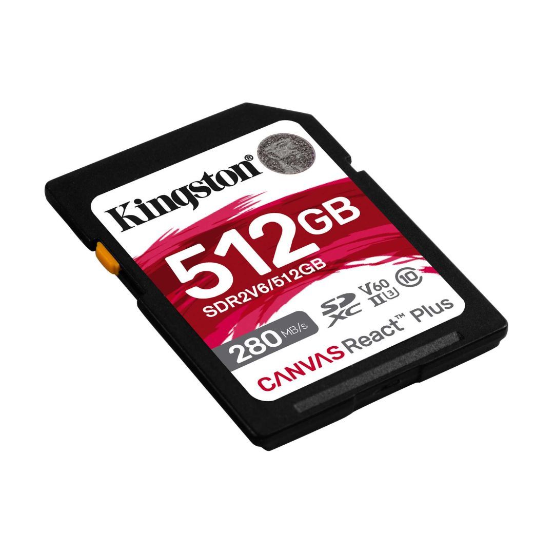 Kingston 512GB SDXC Canvas React Plus Class 10 UHS-II U3 V60