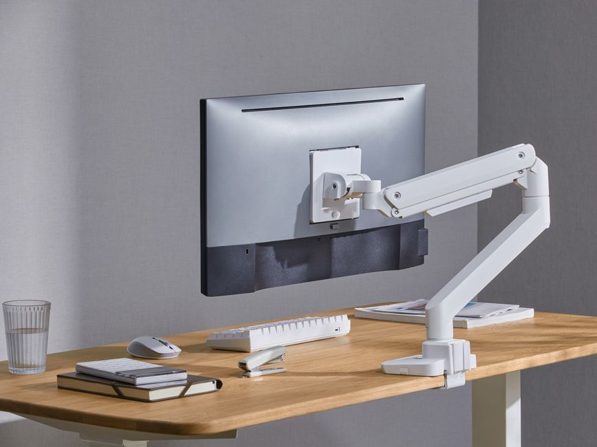 EQuip 17"-49" Heavy-Duty Monitor Desk Mount Bracket White