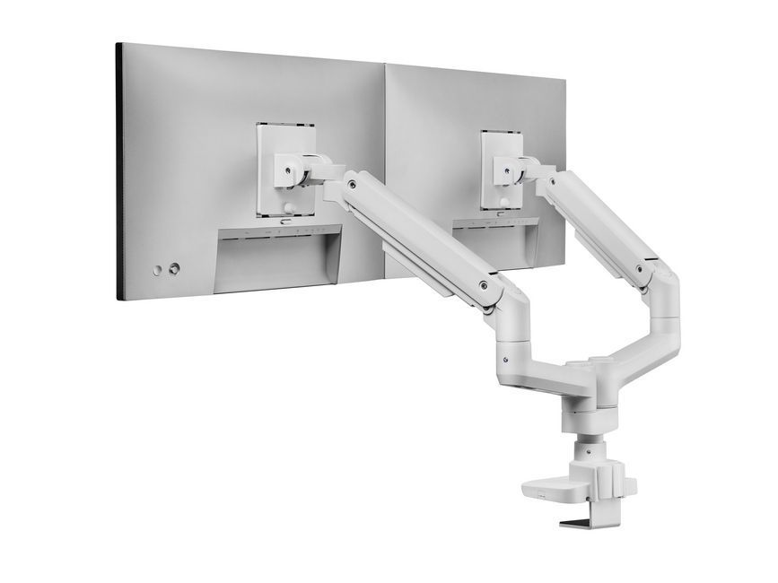 EQuip 17"-35" Heavy-Duty Dual Monitor Desk Mount Bracket White