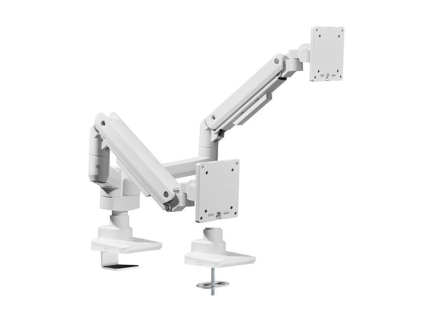 EQuip 17"-35" Heavy-Duty Dual Monitor Desk Mount Bracket White