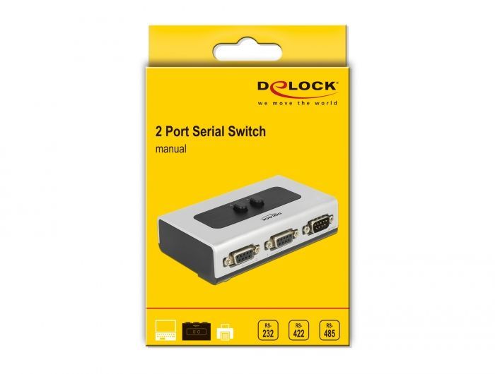 DeLock Serial Switch RS-232/RS-422/RS-485 2-port manual