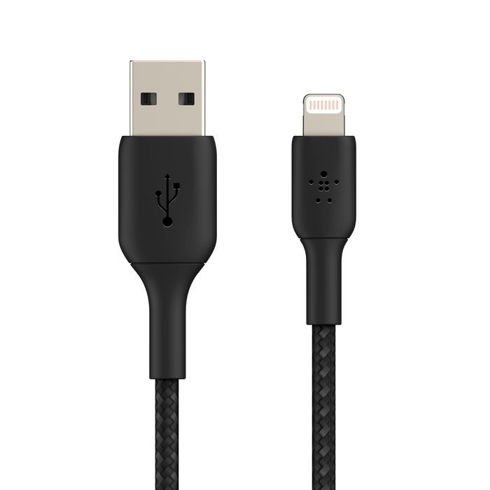 Belkin Braided Lightning to USB-A Cable 0,15m Black