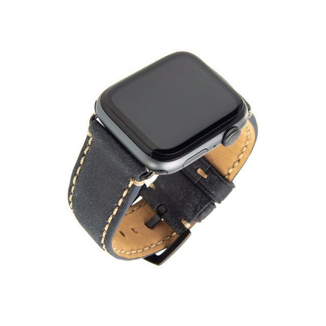 FIXED Berkeley bőrszíj Apple Watch 42 és 44 mm órához, fekete