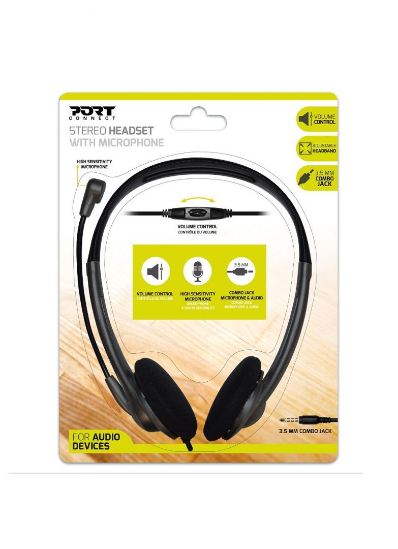 Port Designs Stereo headset Black