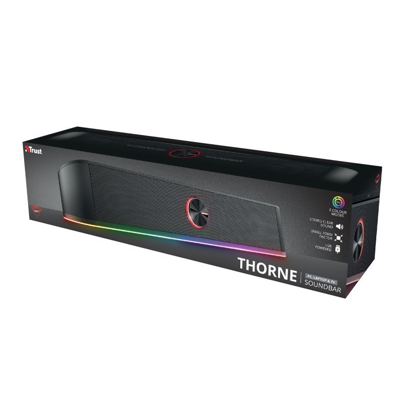 Trust GXT 619 Thorne RGB Illuminated Soundbar Black