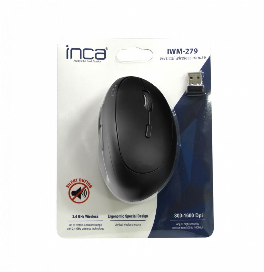 INCA IWM-279 Vertical Wireless mouse Black