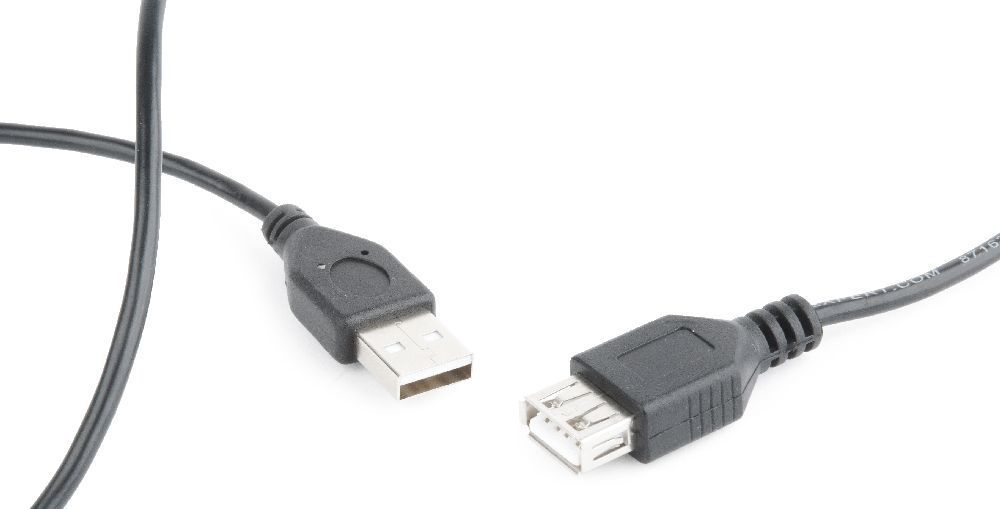 Gembird CC-USB2-AMAF-75CM/300-BK USB2.0 extension cable 0,75m Black