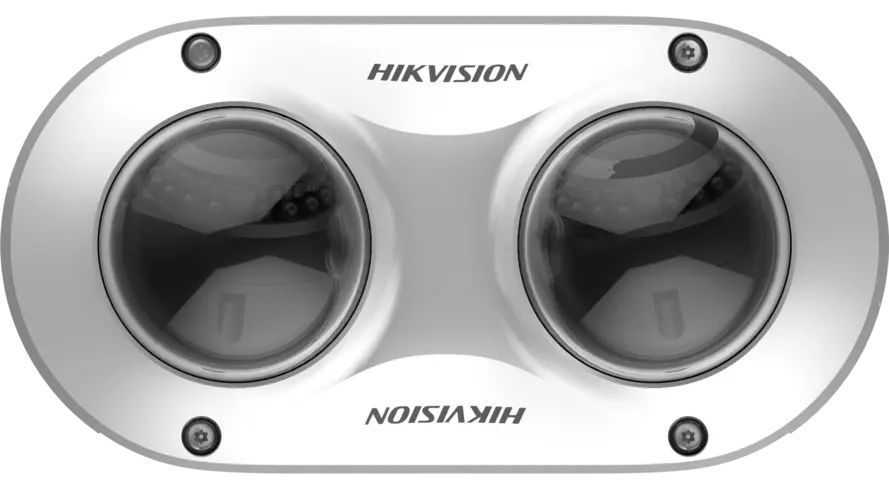 Hikvision PanoVu Dual-Directional 4 MP EXIR IP panorámakamera; hang I/O; riasztás I/O; mikrofon