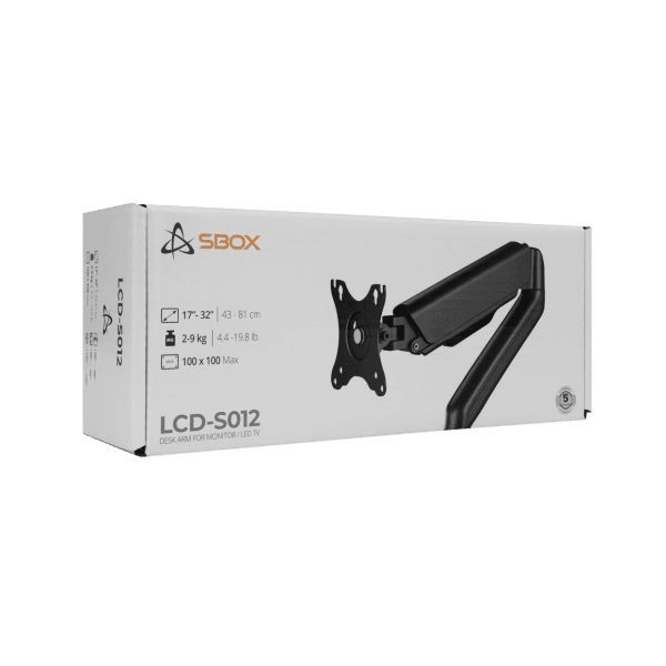 SBOX LCD-S012-2 desktop mount 17"-32" Black