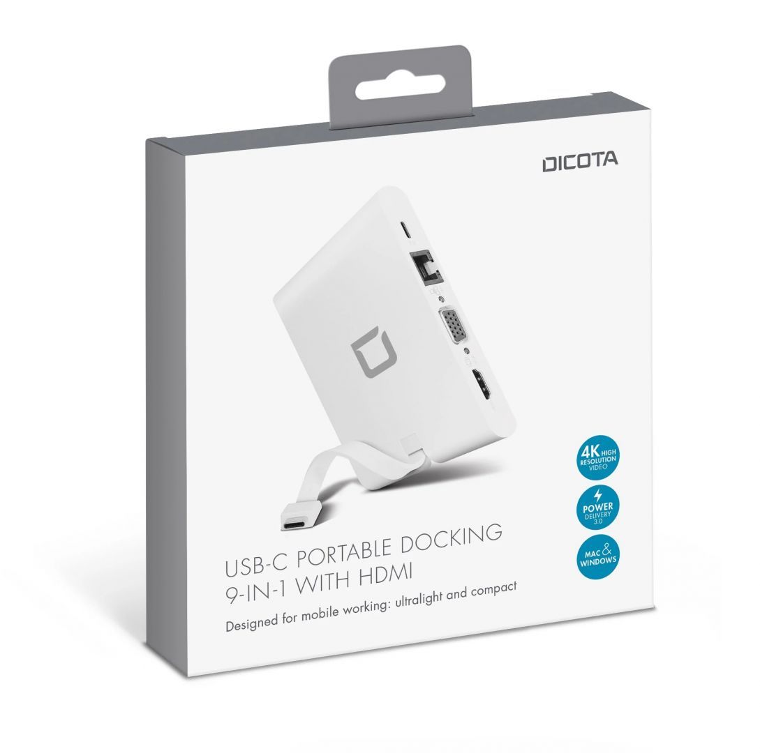 Dicota USB-C Portable Docking 9-in-1 HDMI
