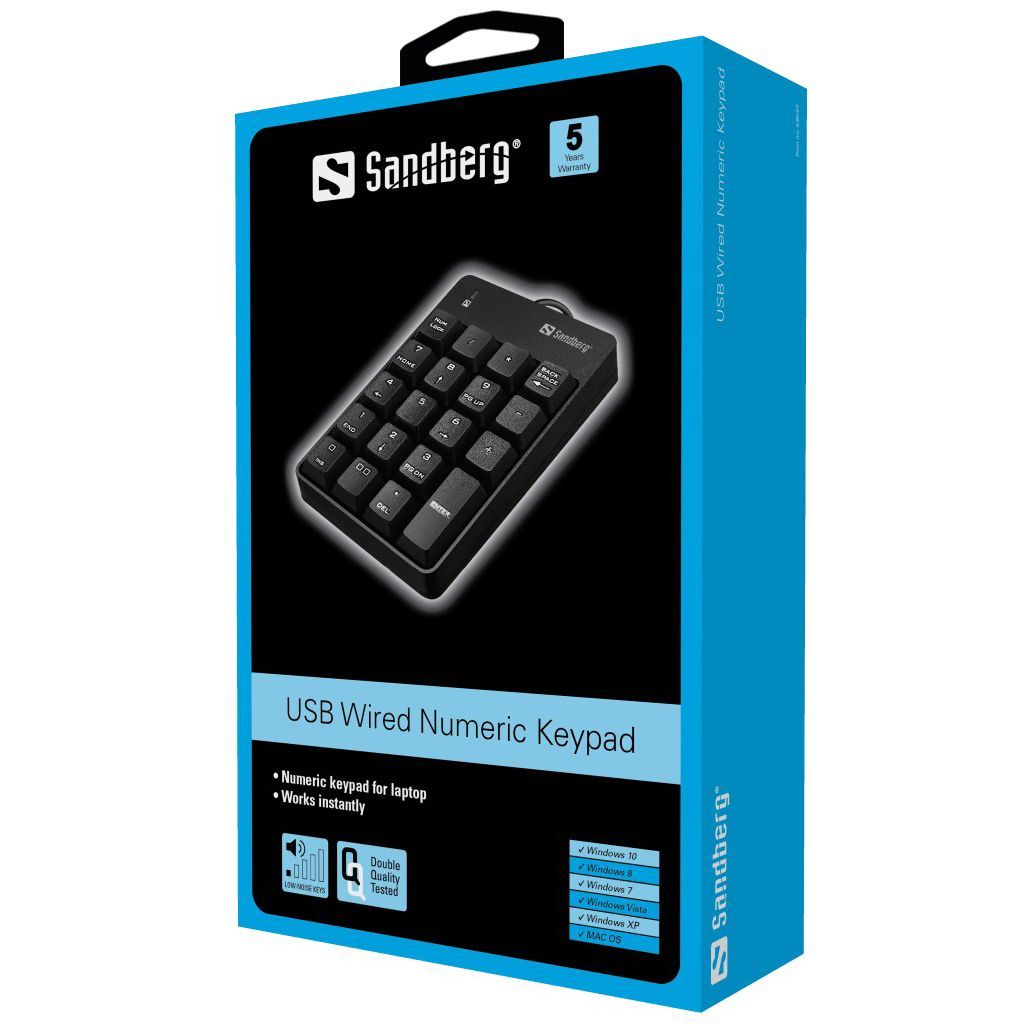 Sandberg USB Wired Numeric Keypad Black