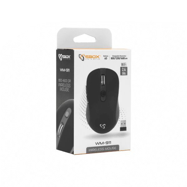 SBOX WM-911 Wireless Mouse Black