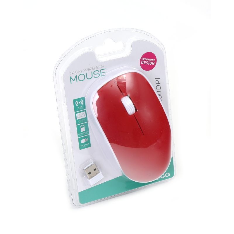 Platinet OM0420WR Raton Wireless mouse Red