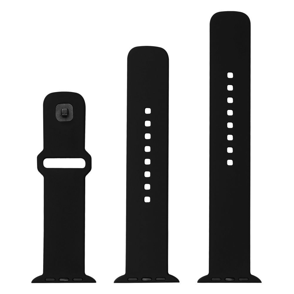 FIXED Silicone Sporty Strap Set for Apple Watch 42/44/45mm Black