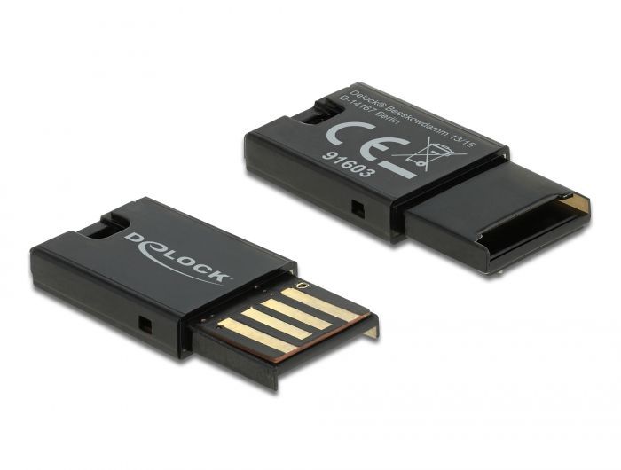 DeLock USB 2.0 Card Reader for Micro SD memory cards Black