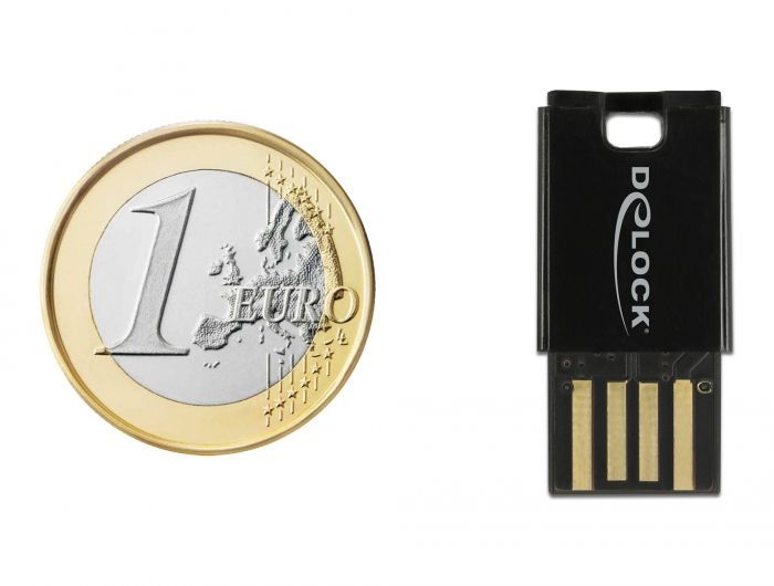 DeLock USB 2.0 Card Reader for Micro SD memory cards Black
