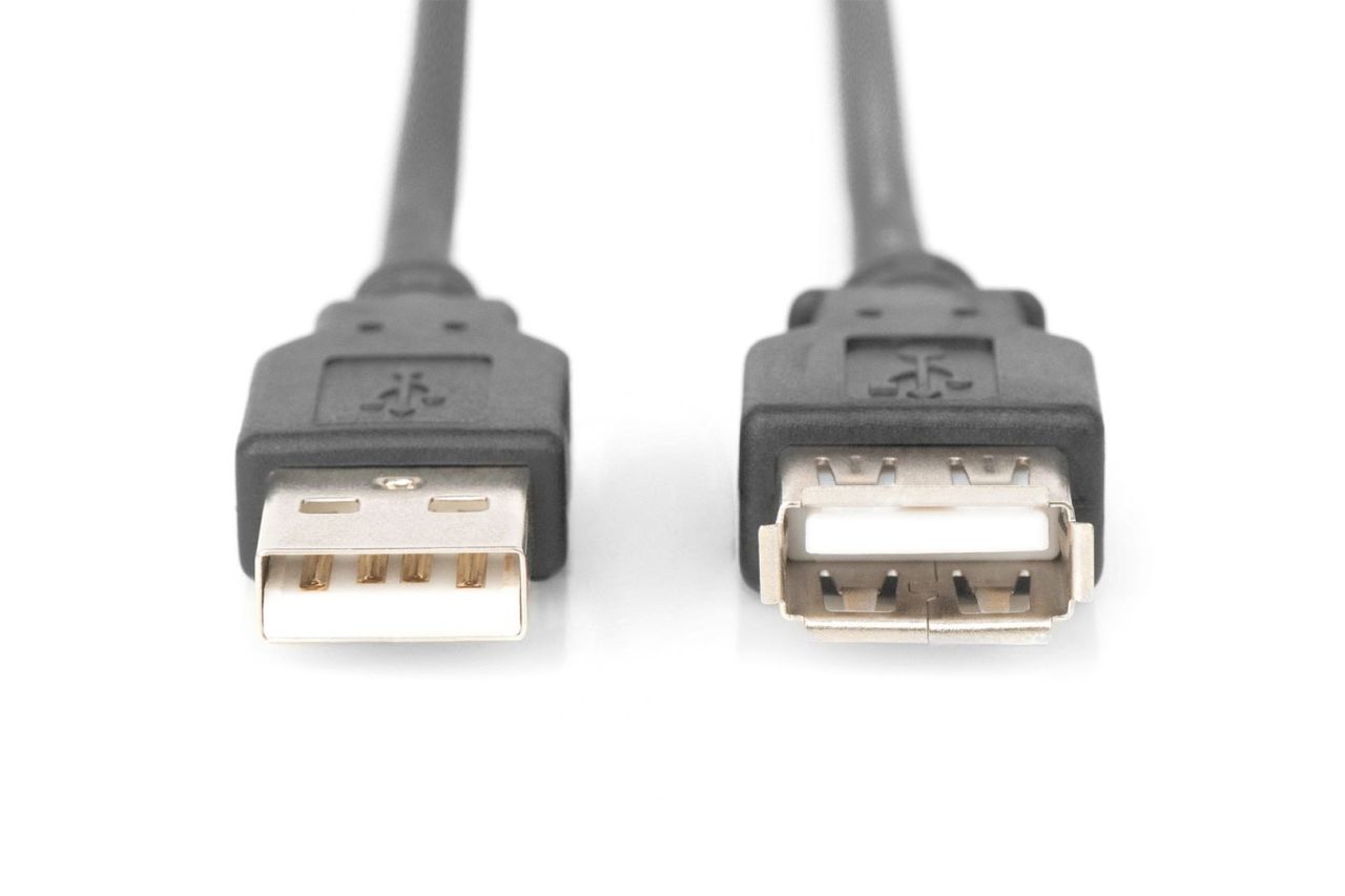 Assmann USB 2.0 extension cable, type A 1,8m Black