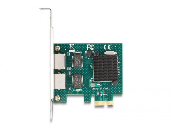 DeLock PCI Express x1 Card to 2x RJ45 Gigabit LAN BCM