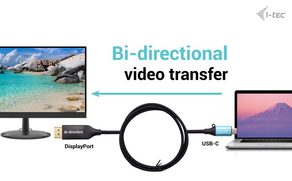 I-TEC USB-C DisplayPort Bi-Directional Cable Adapter 8K/30Hz 1,5m