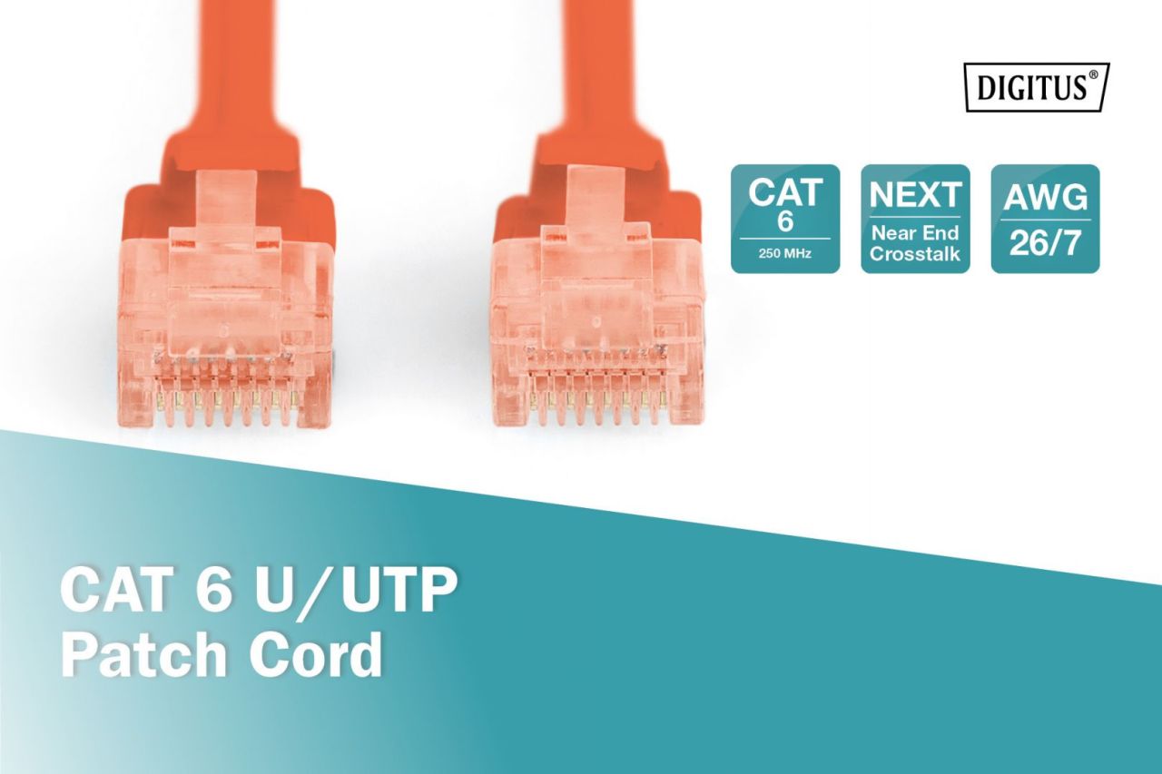 Digitus CAT6 U-UTP Patch Cable 2m Red