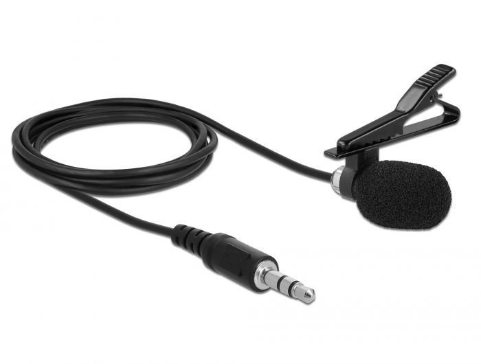 DeLock Tie Lavalier Microphone Omnidirectional Black