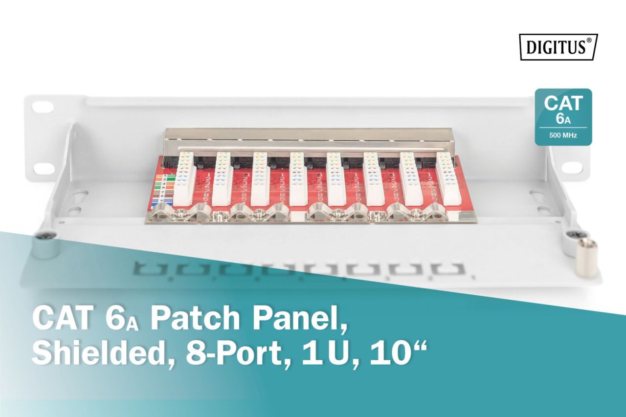 Digitus 8-Port Patch Panel 1U Grey