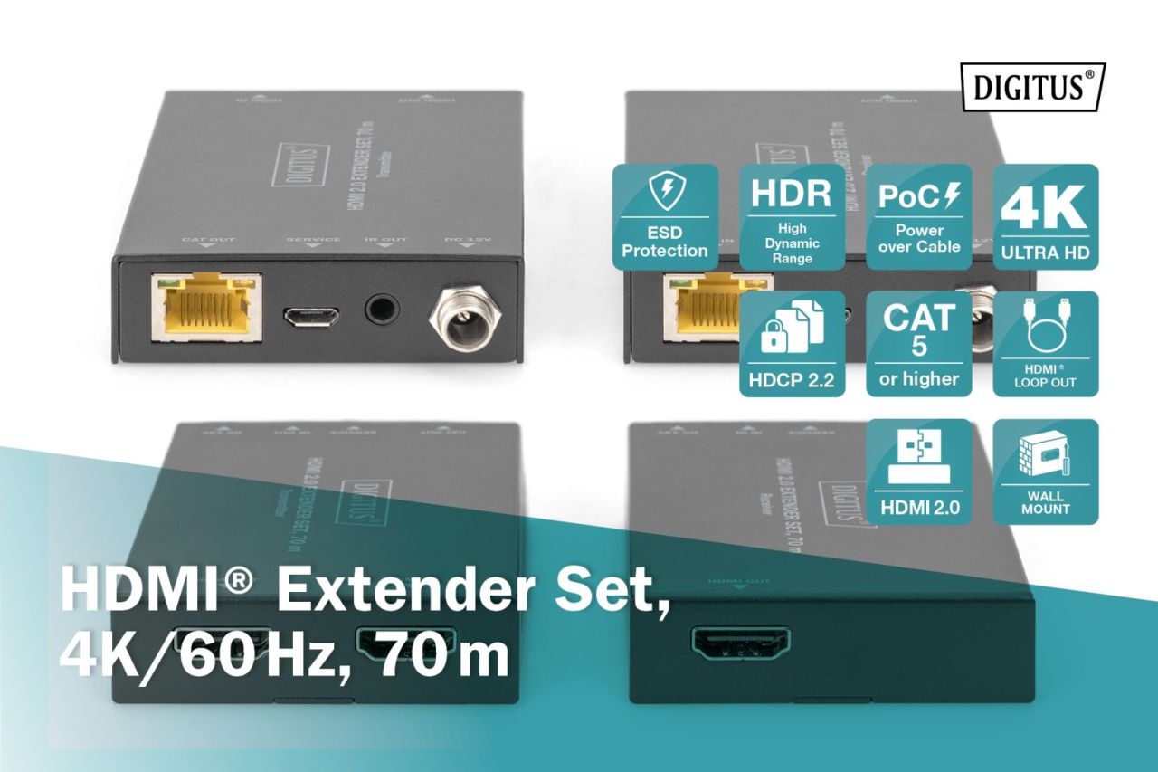 Digitus HDMI 2.0 Extender Set 70m