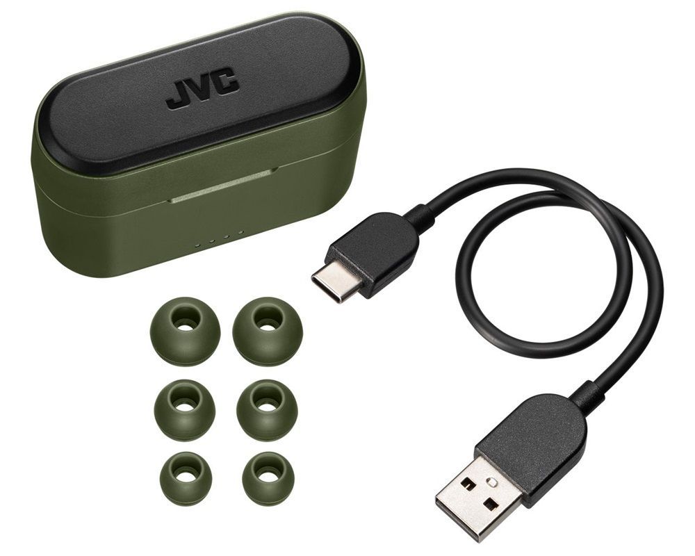 JVC HA-A9TG True Wireless Bluetooth Headset Military Green