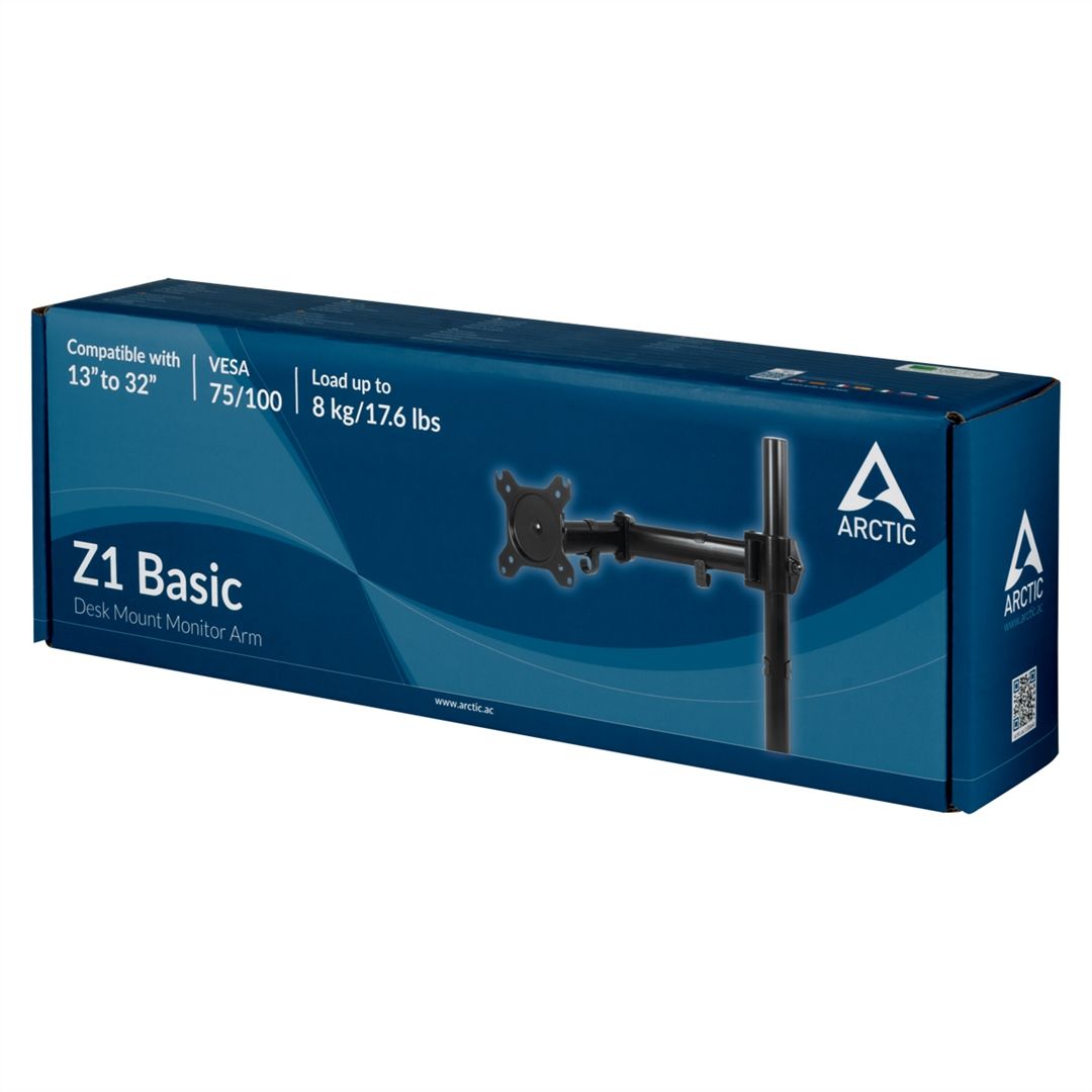 Arctic Z1 Basic Desk Mount Monitor Arm Black