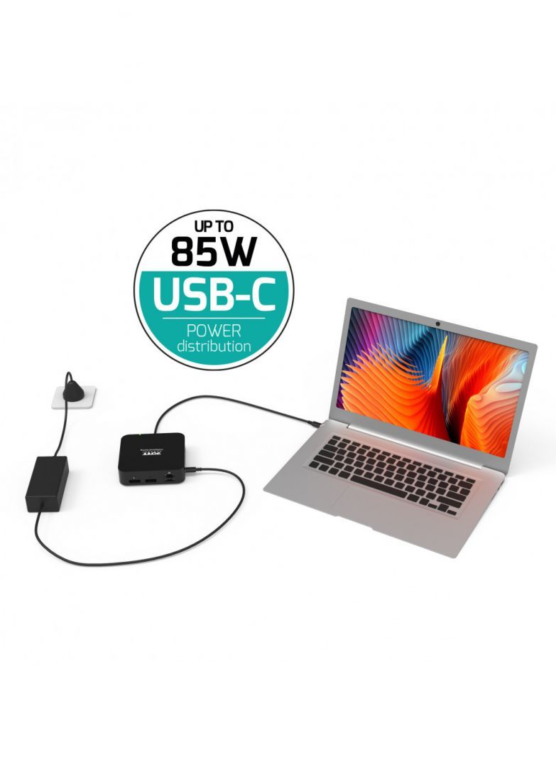 Port Designs USB-C 2x4K Office Docking Station Black