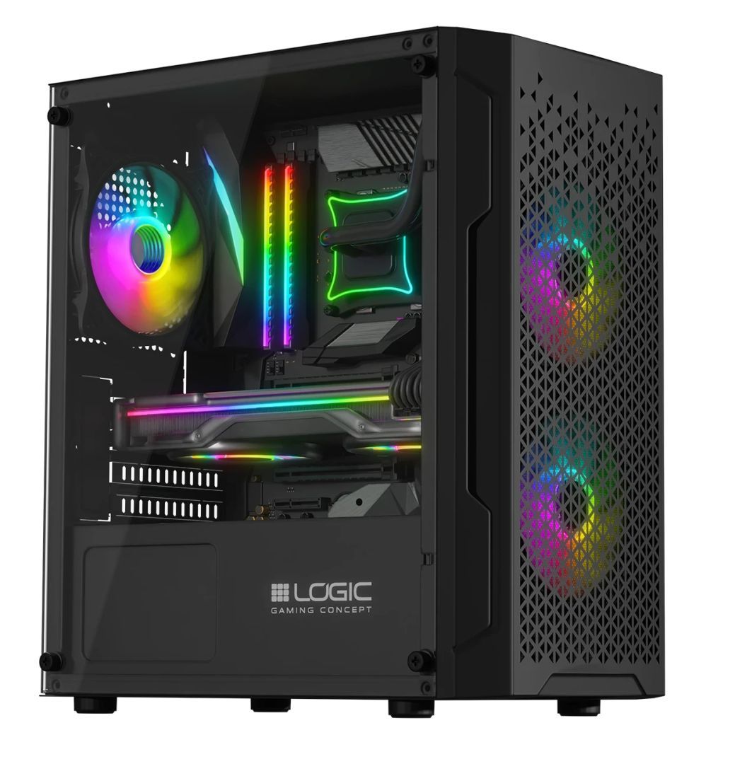 Logic Aramis ARGB Mini Tempered Glass Black